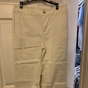 Loft Petite Wide Leg Twill Pants